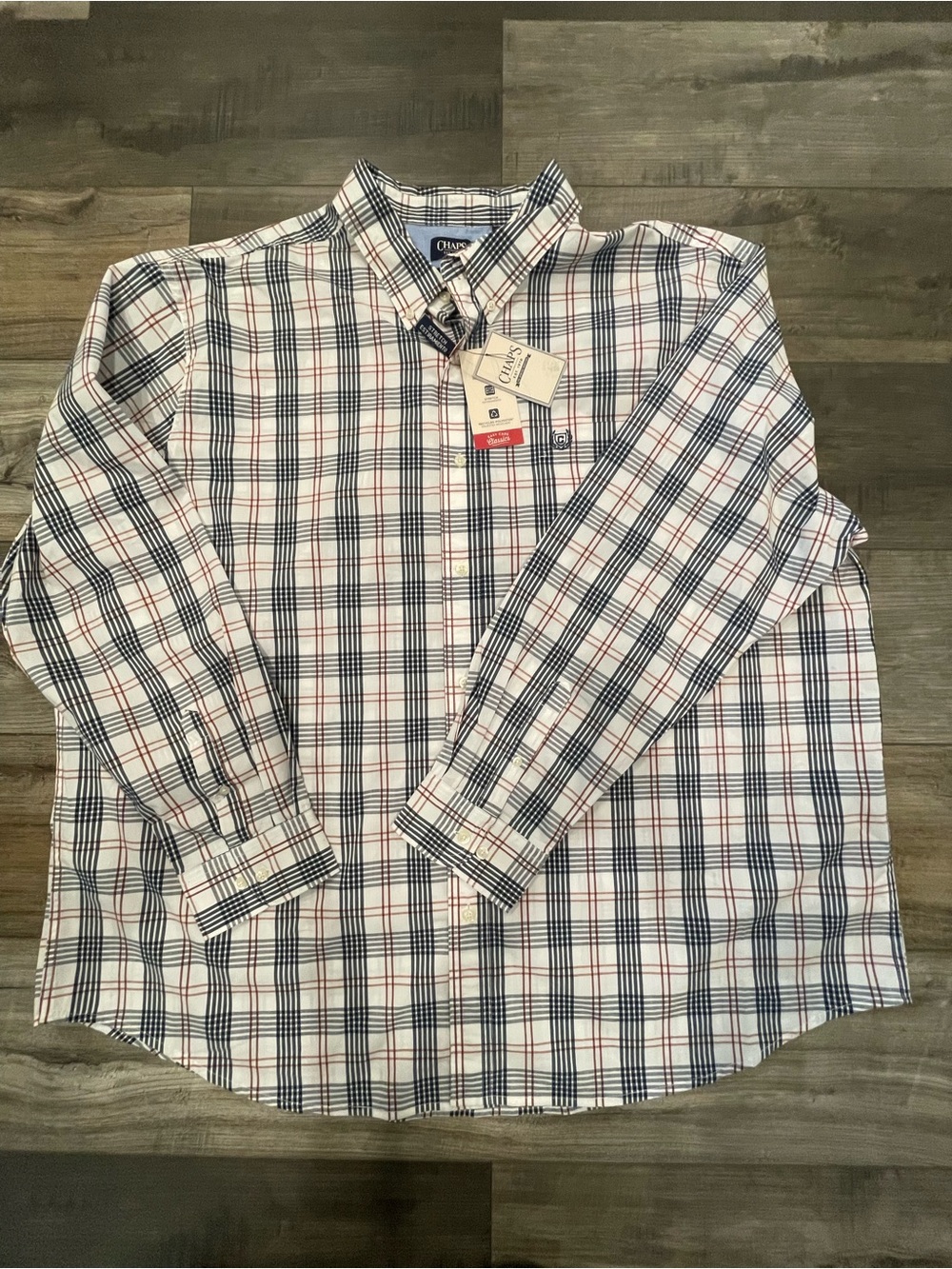 Chaps Ralph Lauren Mens Easy Care Plaid Shirt 4XL NWT